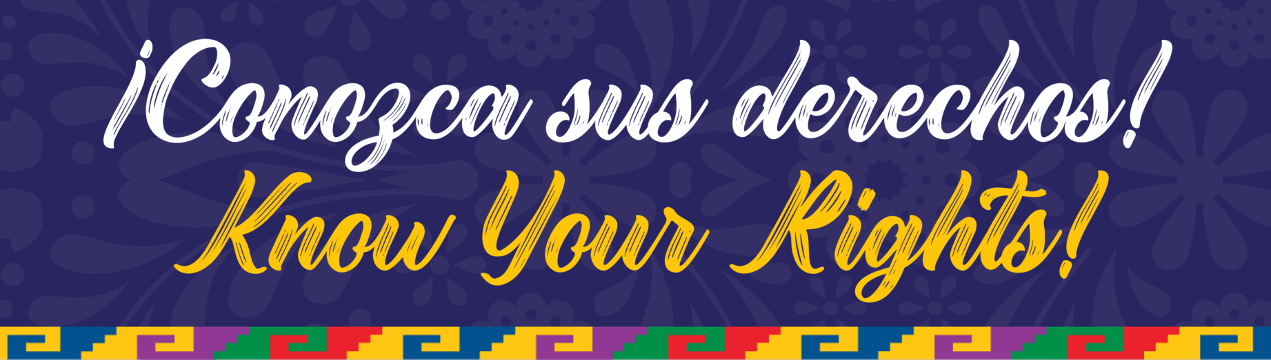 Conozca sus derechos! Know Your Rights!