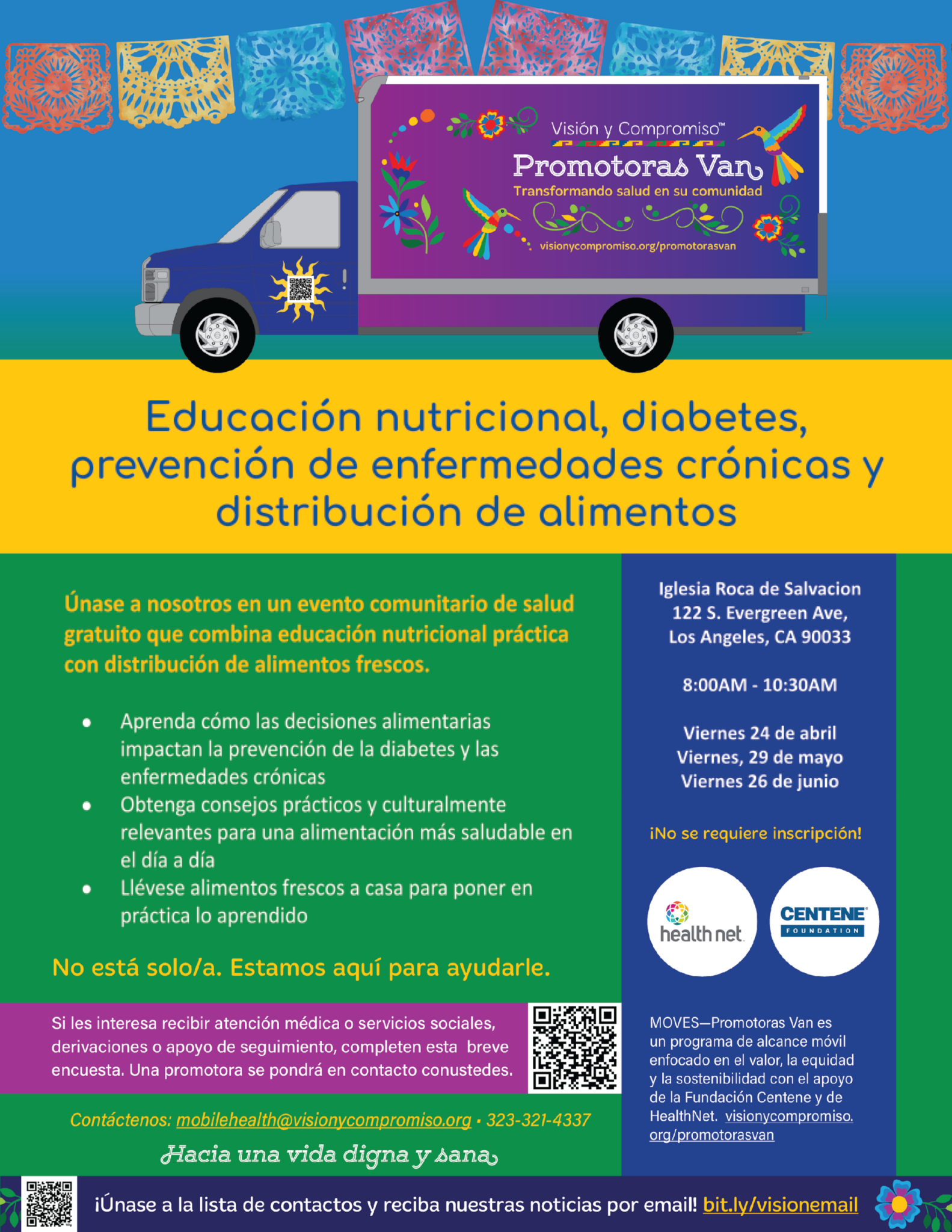 Transformando la salud en su comunidad | Educación nutricional, diabetes, prevención de enfermedades crónicas y distribución de alimentos